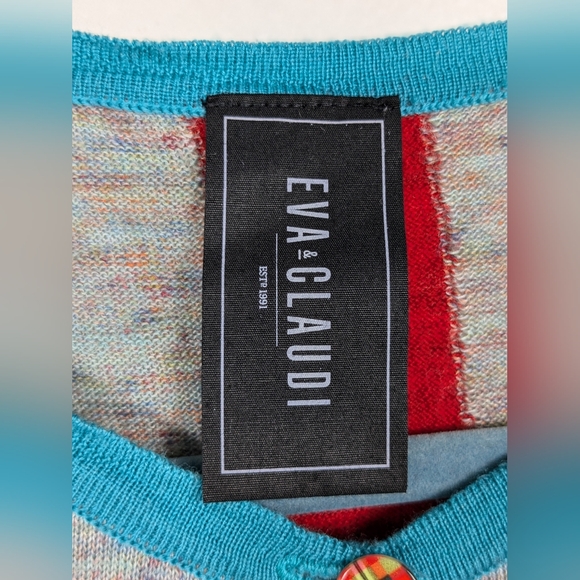 Eva & Claudi Size Large Wool Alpaca Blend Size Large Danish Design Artsy Funky - Picture 11 of 14